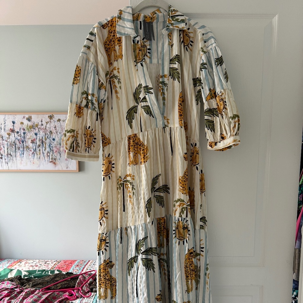 New w/out tags Anthropologie The Carolita Printed Tiered Shirt Dress: LouLou Ave